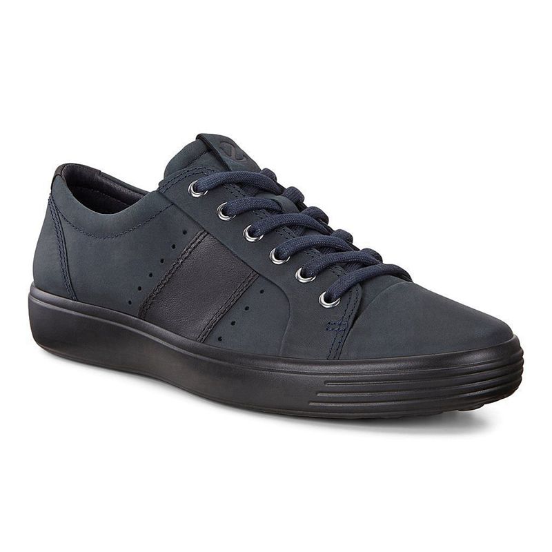 Men Casual Ecco Soft 7 M - Sneakers Blue - India ZSJPHW294